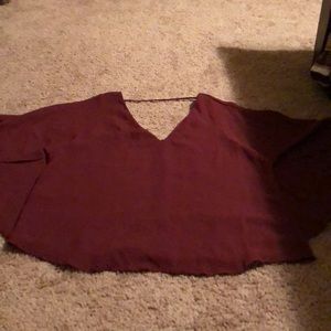 V neck cape top